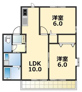 フォンターナA【1階】の間取り