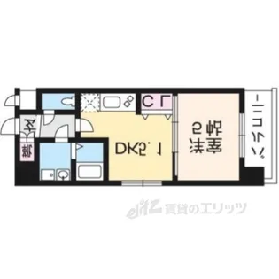 エステムコート京都西大路【6階】の間取り