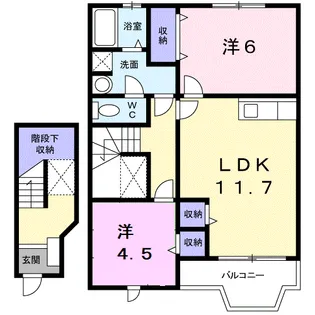 フローラ【2階】の間取り