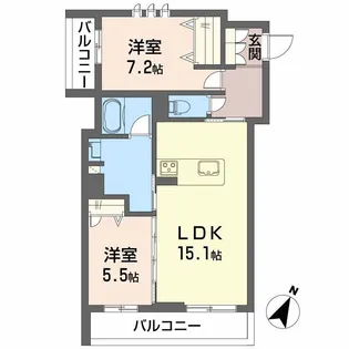 シャーメゾン プリンスコート【3階】の間取り