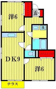 ハイツフォーシーズンB【1階】の間取り