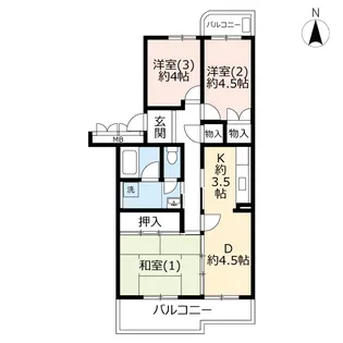 UR霧が丘グリーンタウン【2階】の間取り