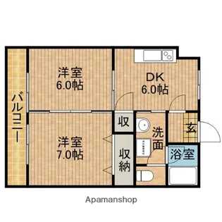フォンテーヌS【2階】の間取り