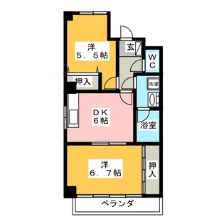 エステート棚瀬【4階】の間取り