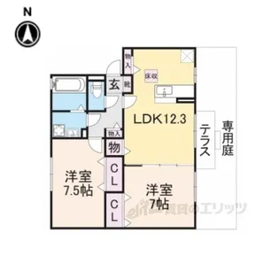 アダージョN【1階】の間取り
