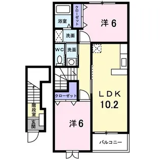 ライゼカーサA【2階】の間取り