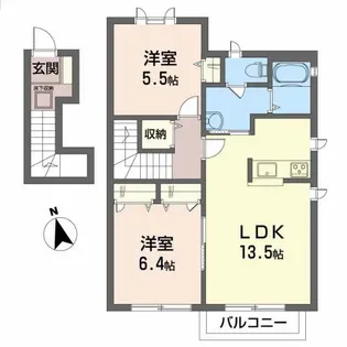 ブリーズ・コートC【2階】の間取り