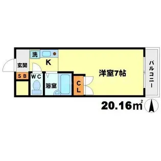 プレリュード江坂【3階】の間取り
