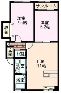 ボヌール【1階】の間取り