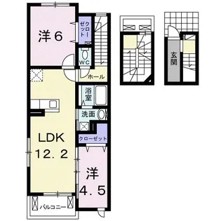 アーバンパレスB【3階】の間取り