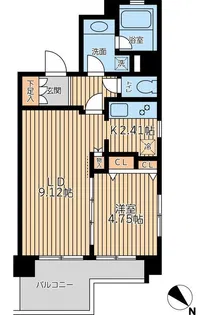 CITY SPIRE 三ノ輪【5階】の間取り