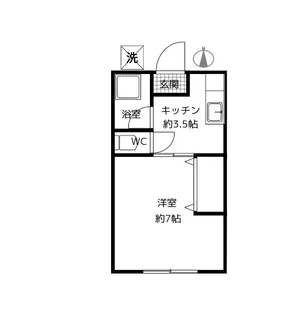 アローハイツ【1階】の間取り