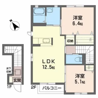 シャーメゾン・アース【2階】の間取り