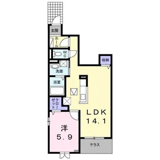 アルモニー 玉名【1階】の間取り