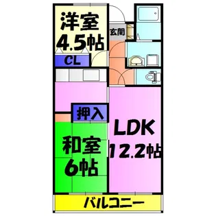 第二大越ビル【7階】の間取り