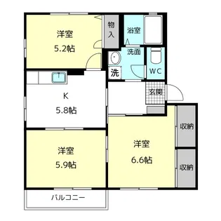 ピースフル愛宕 C【2階】の間取り
