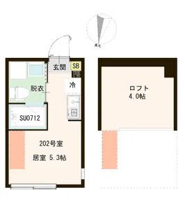 ハーモニーテラス春日町VIII【2階】の間取り