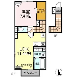 ミカハウスVI A棟【2階】の間取り
