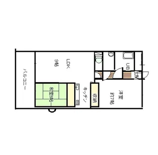 ラセーヌ中村【6階】の間取り
