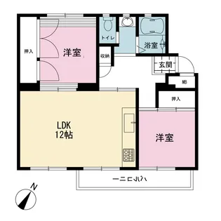 洋光台南第2団地25号棟【4階】の間取り