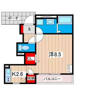 ラ・ベレッツァ【1階】の間取り