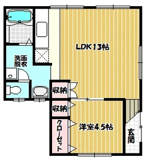 PEACH HOUSE(ピーチハウス)【1階】の間取り