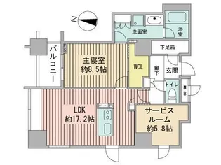 プライムメゾン大通公園【14階】の間取り