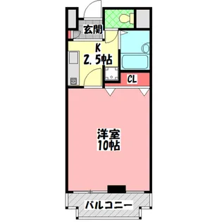 セブンスヒルII【4階】の間取り