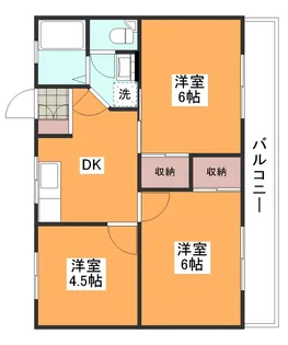 ハラモマンションII【2階】の間取り
