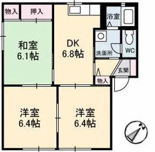 3DKの間取り画像