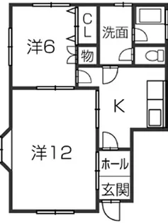クレシェンテII【1階】の間取り