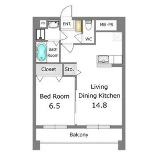 モア クレドール【8階】の間取り