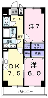 高そねマンション【6階】の間取り