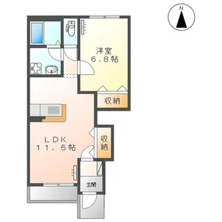 閑静住環境が魅力【エスポワール】【1階】の間取り