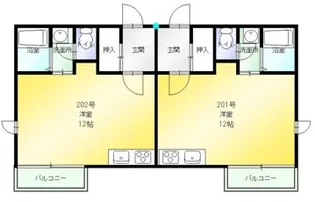 シャンティパールホワイト【1階】の間取り