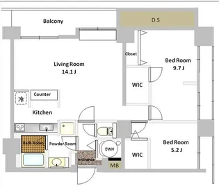 Daiwa芝浦ビル【11階】の間取り