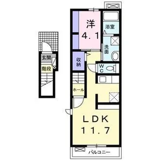アモーレ今津【2階】の間取り