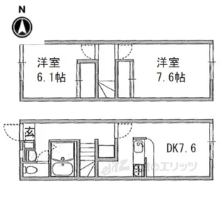 レオパレス西畑【1階】の間取り