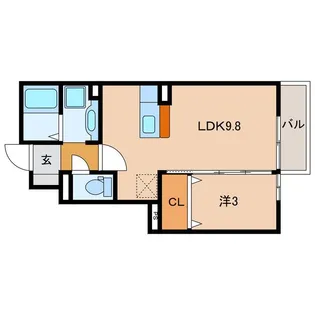 メゾンHANAZAWA【1階】の間取り