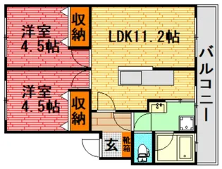 細澤マンション【4階】の間取り