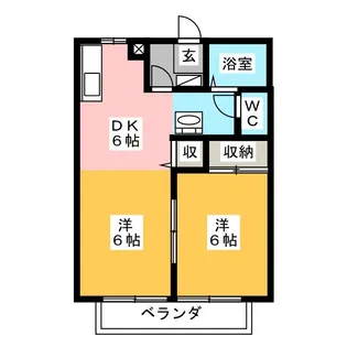 ドミール西平C【1階】の間取り