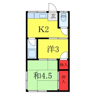旭ハウス【2階】の間取り