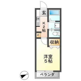リバティハウスアイギB【2階】の間取り