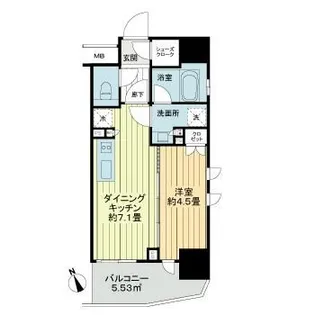 ライオンズ早稲田ミレス【9階】の間取り