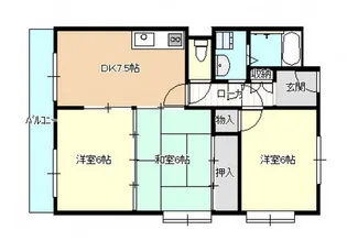 カルチェ飯田【5階】の間取り