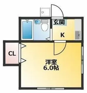1Kの間取り画像
