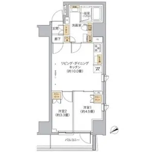 リビオメゾン新宿west【4階】の間取り