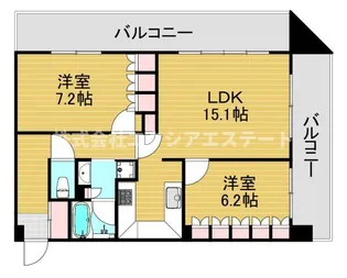 リーガル福島あみだ池【8階】の間取り