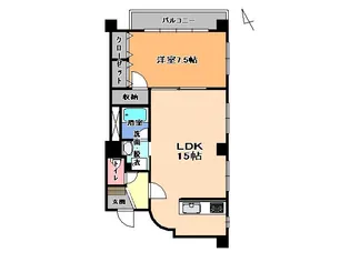 ビュー雷神II【6階】の間取り