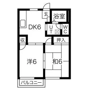 ドミール八代【2階】の間取り